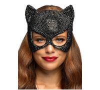 Boland - Mirage Cat Mask with Elastic Band, Glitter Face Mask for Carnival, Festival and Theme Party, Animal Costume Cat
