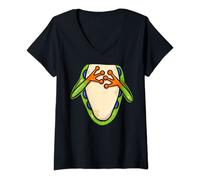 Womens Halloween Frog Rain Forest - Tree Frog Costume V-Neck T-Shirt