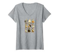 Womens Halloween Goose Costumes Funny Spooky Cute Graphic V-Neck T-Shirt