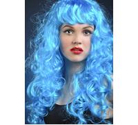 Womens Halloween Gothic Curly Blue Adult Fancy Dress Cosplay Siren Wig