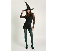Womens Halloween Green Witch Tights - One Size, Green