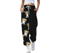 Womens Halloween Jogger Sweatpants Funny Ghost Skull Graphic Running Tracksuit Bottoms with Pockets Loose Elastic Waisted Gym Trousers Drawstring Joggers Lounge Pants Casual High Waisted Sports Pants