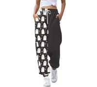 Womens Halloween Jogger Sweatpants Funny Pumpkin Printed Running Tracksuit Bottoms with Pockets Fashion Drawstring Gym Lounge Pants Elastic Waisted Joggers Pants Loose High Waisted Athletic Trousers