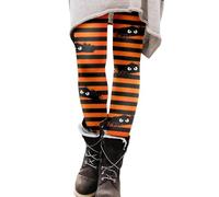 Women's Halloween Pajama Pants High Waisted Joggers Full Length Fancy Pant Flared Leggings Bootcut Workout Athletic Yoga Rave Fashions Outfit for Nighttime Comfort Orange