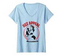Womens Halloween Pinup Girl Witch Hex Appeal V-Neck T-Shirt