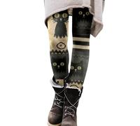Women's Halloween Printed Leggings, Yoga Trousers, Elastic, Warming, Breathable, Sports, Casual Fashion, S-XXL, Black #14, L