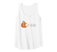 Womens Halloween Pumpkin Chasing Boo Candies, Spooky Sense of Humor Tank Top