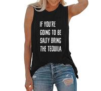 Women's Halloween Tops If You're Going to Be Bring The Tequila De Shirt Ladies Next Sleeveless Racerback Tank Top Football Women