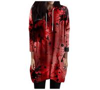Womens Halloween Tops Women's Top Bloody Print Long Sleeve Hoodie T Shirt Women Loose Summer