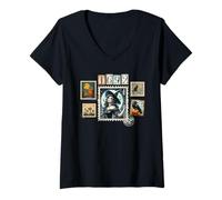 Womens Halloween Witch Postage Stamps Salem They Missed One 1692 V-Neck T-Shirt