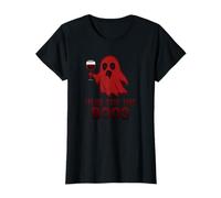 Womens Halloween Women Funny I'm Just Here for The Boos Skeleton T-Shirt