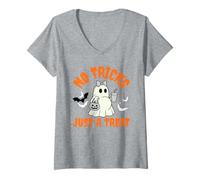 Womens Halloween Womens Pregnancy Reveal Baby Announcement Boo V-Neck T-Shirt