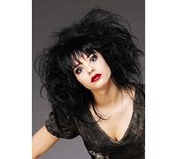 Womens Halloween Zombie Gothic Black Backcombed Wig