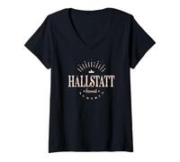 Womens Hallstatt Austria Modern - Hallstatt Österreich V-Neck T-Shirt