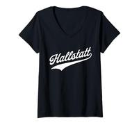 Womens Hallstatt Salzkammergut Österreich Austria V-Neck T-Shirt