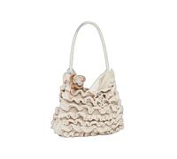 Women's Handbag Desigual Crochet Waves Shopper Ecru Blanc TU