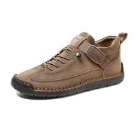 Women's Handmade Leather Orthopedic Comfy Shoes, Unisex Adjustable Comfortable Waterproof Walking and Hiking Sneakers, Soft Slip on Orthopedic Trainers for Women