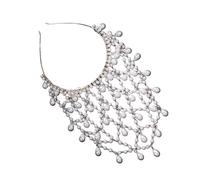 Women's Handmade Pearls Hat Elastic Pearls Headband Light Weight Wedding Hat For Event And Parties Stylish Women Hairband