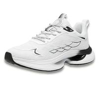 Women's Hands Free and Supportive Walking Shoes,The Shock-Absorbing Effect is Pronounced, Wide Toe, Lightweight, Breathable Mesh Sneakers(White,10.5 UK)