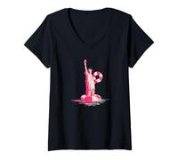 Women's Handsome Liberty Statue with Vacation Pool Ring Costume V-Neck T-Shirt