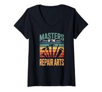 Women's Handyman Masters of The Repair Arts Tools V-Neck T-Shirt