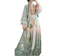 Women's Hanfu Traditional Chinese Dress New Song Costume Vintage Simulated Silk Embroidery Summer Dress