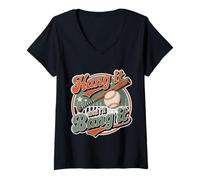 Womens Hang It and I'll Bang It Competitive Baseball Sports - V-Neck T-Shirt