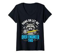 Women's Hang On Let Me Over-Engineer This V-Neck T-Shirt
