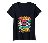 Women's Hang ON, LET ME REPLAYING Everything Overthink This V-Neck T-Shirt