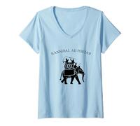 Womens Hannibal ad Portas Hannibal Barca Carthage V-Neck T-Shirt