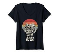 Womens Happy Birdie To Me Golf Enthusiasts V-Neck T-Shirt