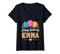 Women's Happy Birthday Enna V-Neck T-Shirt