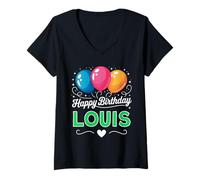 Women's Happy Birthday Louis V-Neck T-Shirt