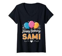 Women's Happy Birthday Sami V-Neck T-Shirt