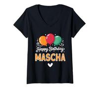 Womens Happy Birthday Saying Mascha V-Neck T-Shirt