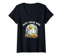 Womens Happy Cruise Ween Quack or Treat Cruise Ducks Fun V-Neck T-Shirt