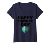 Women's Happy Equinox Day March Equinox Easter Ostara V-Neck T-Shirt