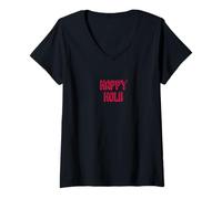 Womens Happy Holi - Indian Festival of Spring V-Neck T-Shirt