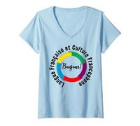 Women's Happy Intl Francophonie Week It's A Good Day To Learn French V-Neck T-Shirt