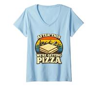 Women's Happy Passover Matzah After This We're Getting Pizza Jewish V-Neck T-Shirt