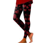 Women's Happy Valentines Day Butt Lift Leggings Athletic with Hearts Soft Yoga Pants Running High Waisted Tights Queen of Hearts Low Rise Skimpy Gothic Scrunch Gym Graphic Exercise