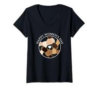 Women's Happy Women's Day Support Sisterhood Hands Unity Circle V-Neck T-Shirt
