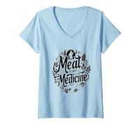 Women's Hardcore Carnivore Diet, Meat is My Medicine V-Neck T-Shirt