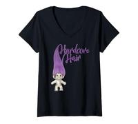 Women's Hardcore Hair Trolls Unique Style V-Neck T-Shirt