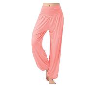 Womens Harem Trousers ALI Baba Long Pants Baggy Hareem Leggings Plus Size 8-26 (UK 20/22, Coral)