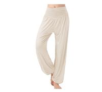 Womens Harem Trousers ALI Baba Long Pants Baggy Hareem Leggings Plus Size 8-26 (UK 20/22, Cream)