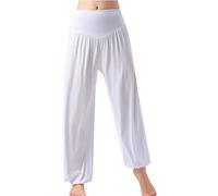 Womens Harem Trousers ALI Baba Long Pants Baggy Hareem Leggings Plus Size 8-26 (UK 20/22, White)