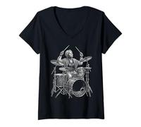 Women's Harriet Tubman Drum V-Neck T-Shirt