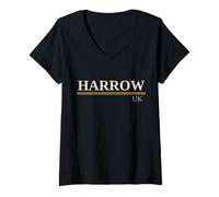 Womens Harrow on the Hill UK V-Neck T-Shirt