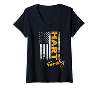 Women's Hart Surname American Hart Last Name Hart V-Neck T-Shirt